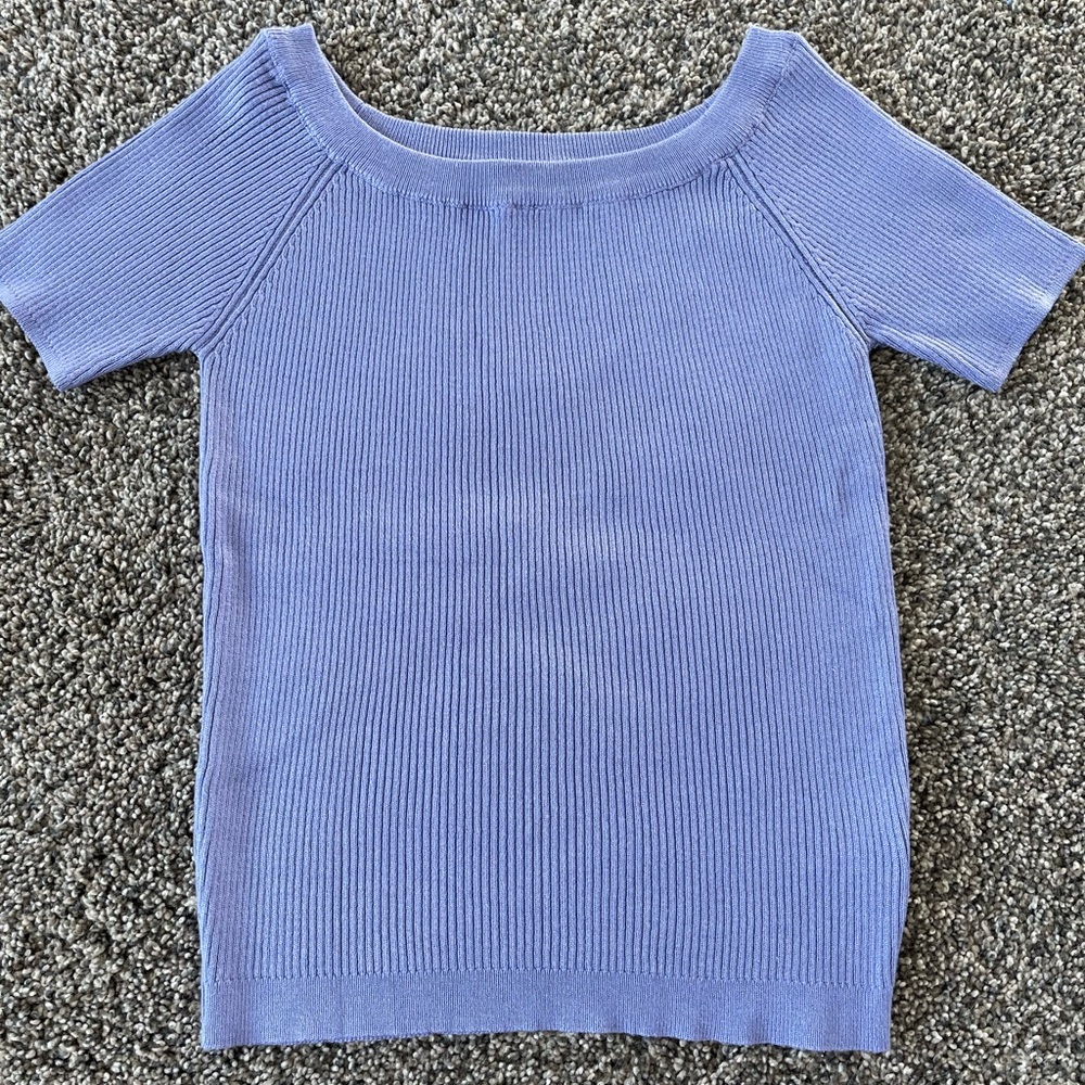Art Class Lavender Ribbed Knit Top